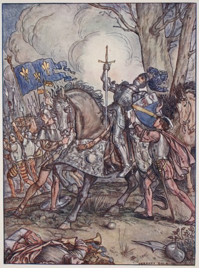 The death of Bayard, illustration from 